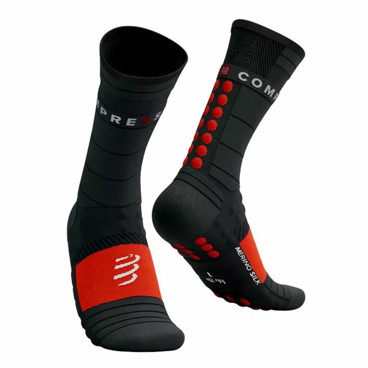 Спортивные носки Compressport Pro Racing Красный Чёрный-3