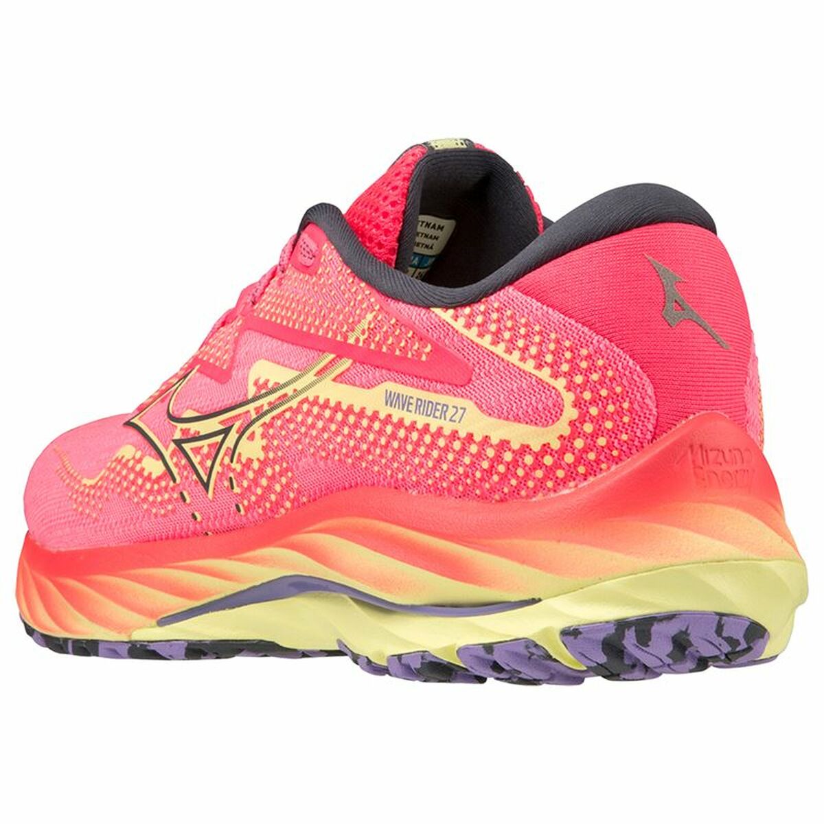 Adult Running Sneakers Mizuno Wave Rider 27 Pink-6