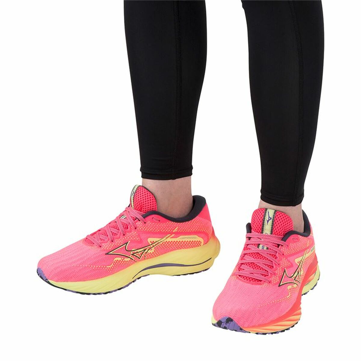 Adult Running Sneakers Mizuno Wave Rider 27 Pink-7