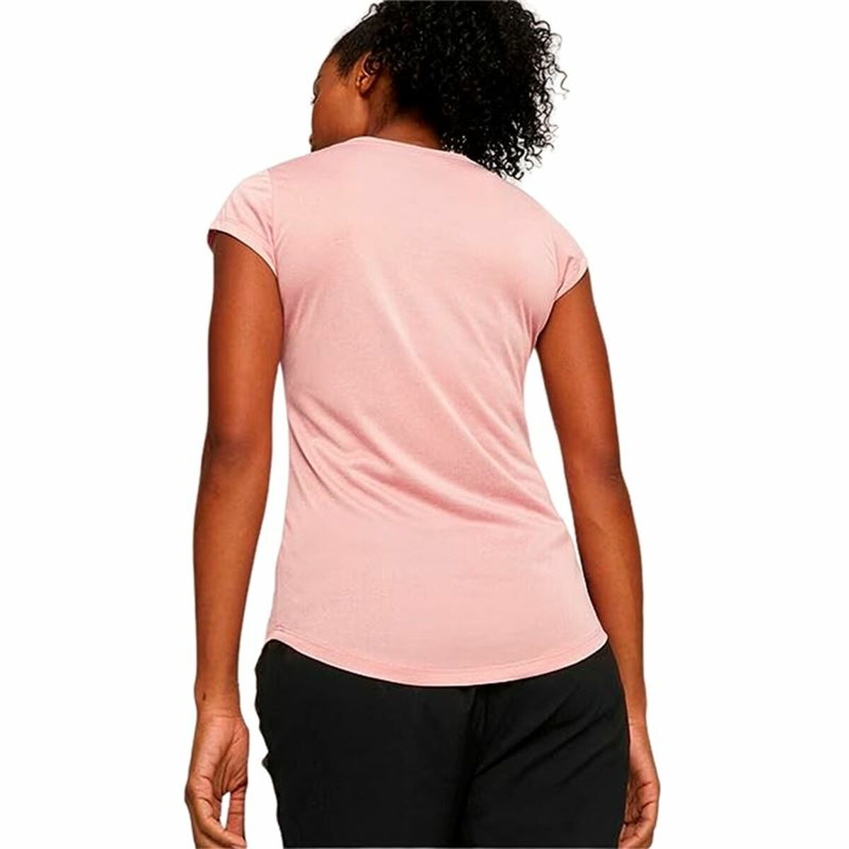 Women's Short Sleeve T-Shirt Puma Train Favorites Light Pink-2