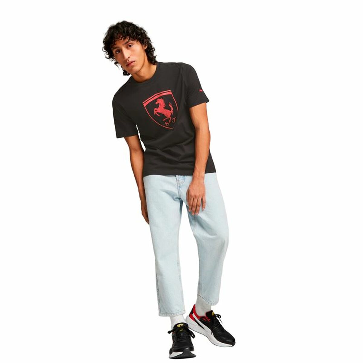 Футболка с коротким рукавом мужская Puma Ferrari Race Tonal B Чёрный-3