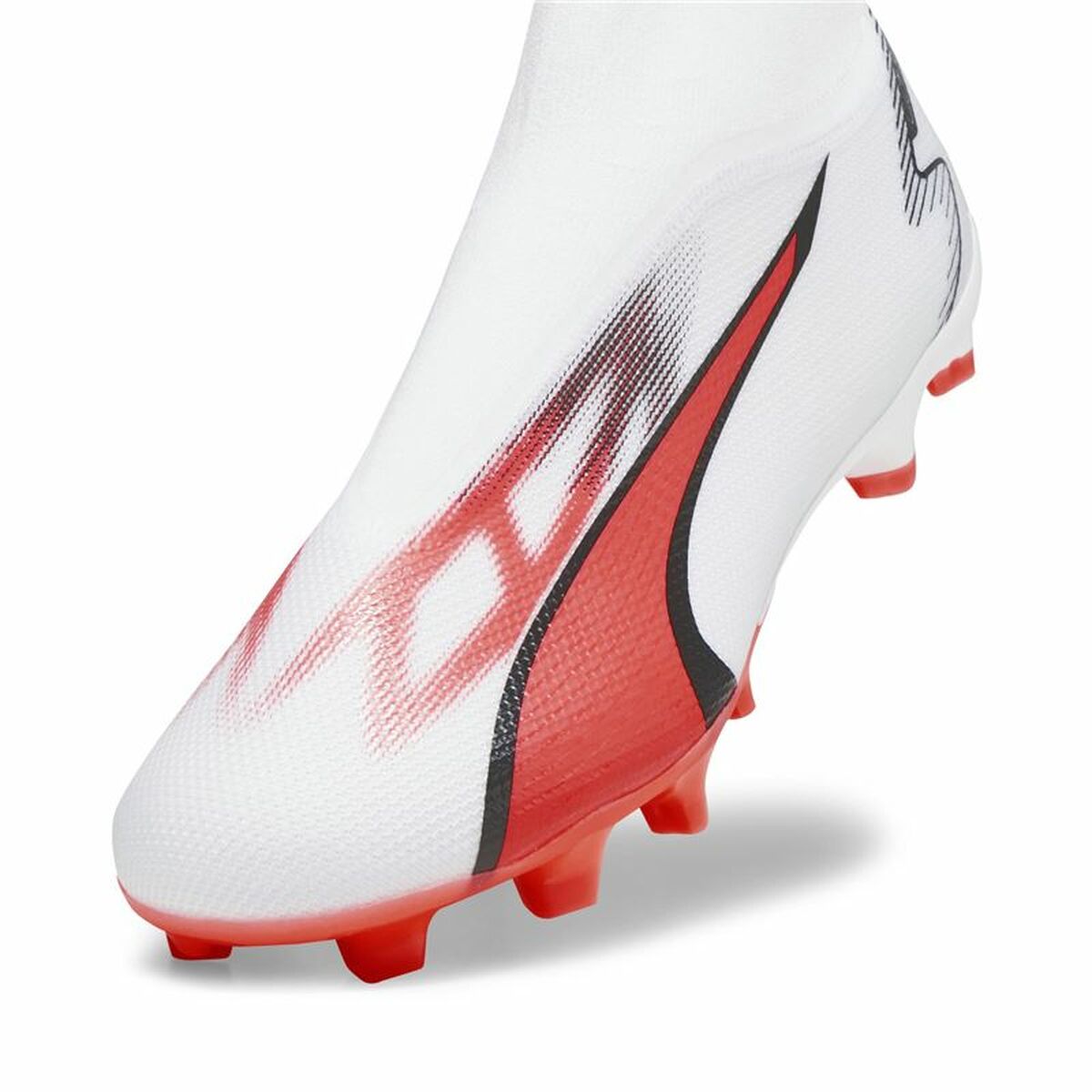 Взрослые футбольные бутсы Puma Ultra Match+ Ll Fg/A  Белый Красный-3