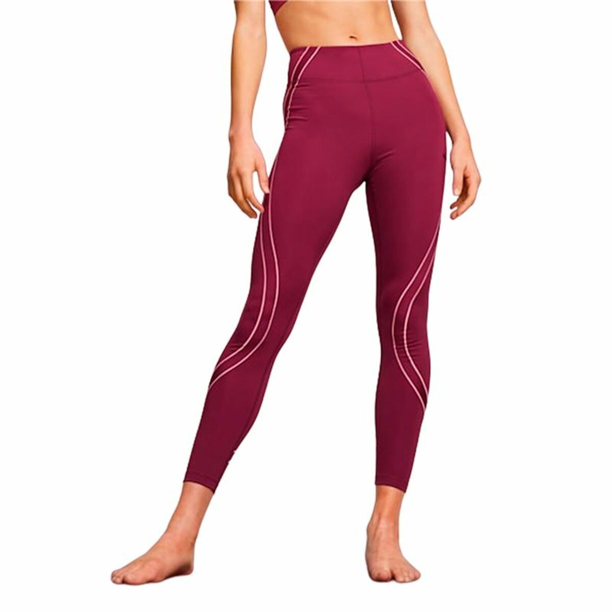 Puma Studio Ultrabare Women's Sports Tights Dark Red-4