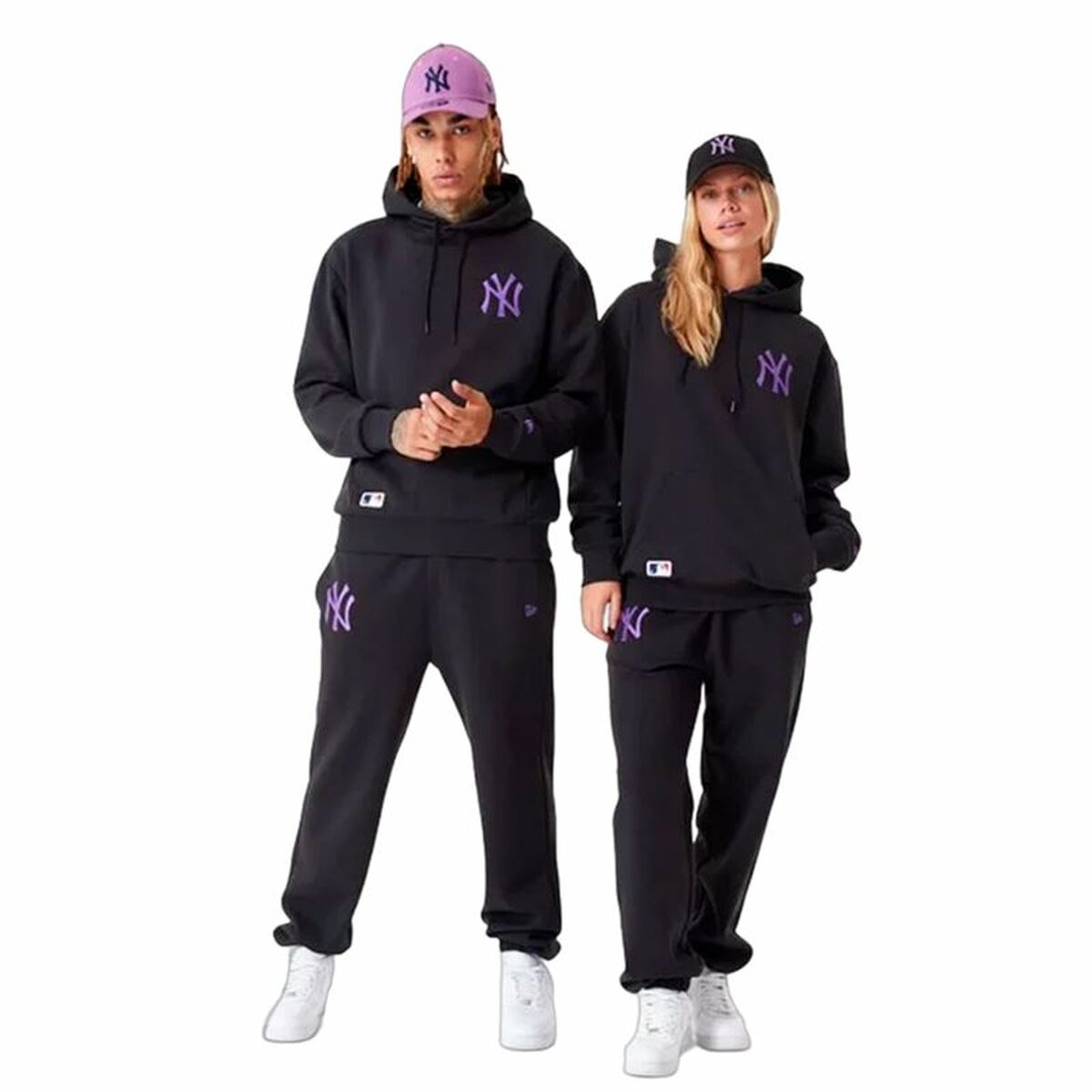 Толстовка с капюшоном унисекс New Era League Essentials New York Yankees Чёрный-2