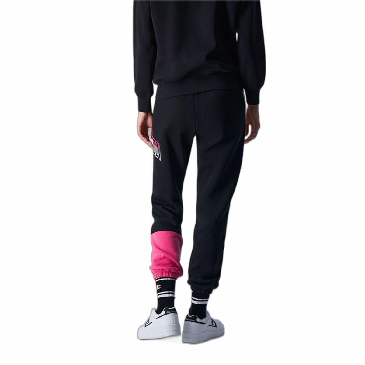 Champion Elastic Cuff Legacy Long Sweatpants Black Woman-4