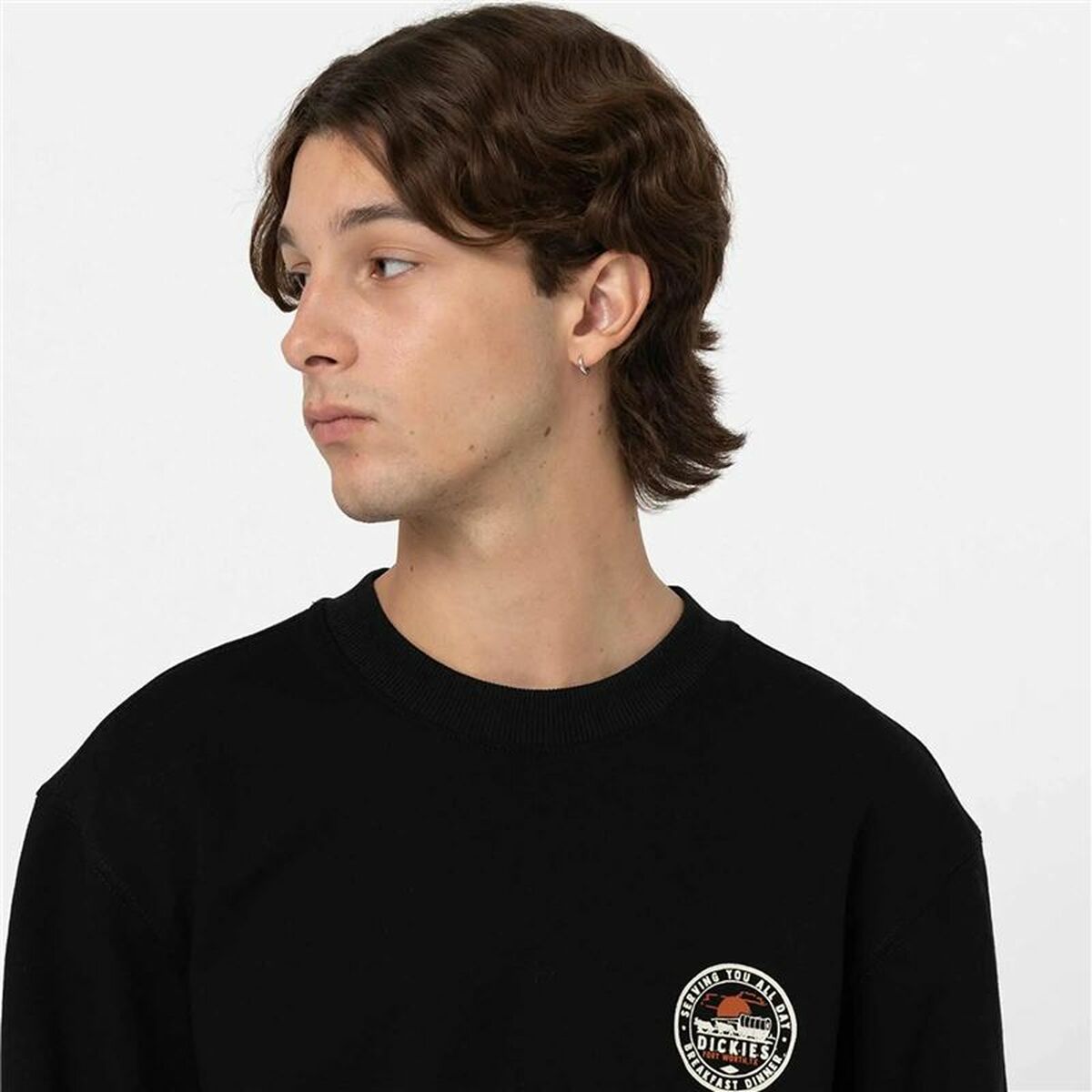 Men's Dickies Greensburg Hooded Sweatshirt Black-3