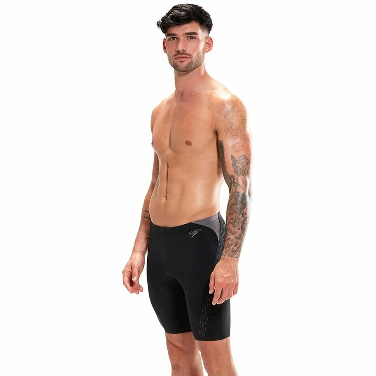 Costume da bagno maschile Speedo Hyper Boom Splice Jammer Nero-3