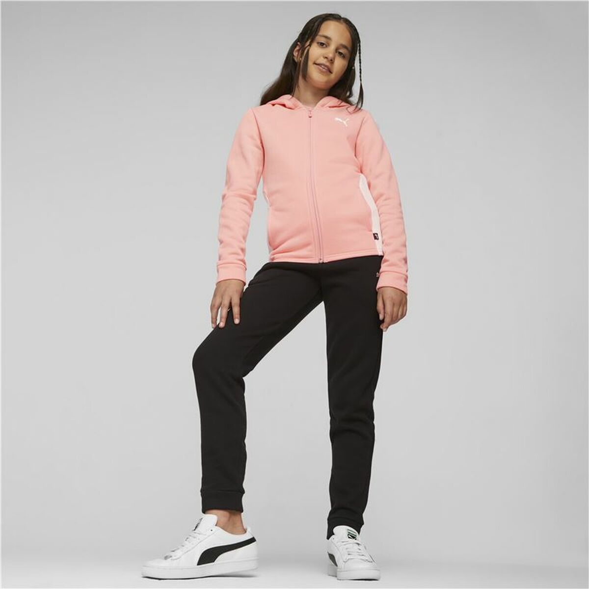 Детский спортивных костюм Puma Hooded Sweat Чёрный-2