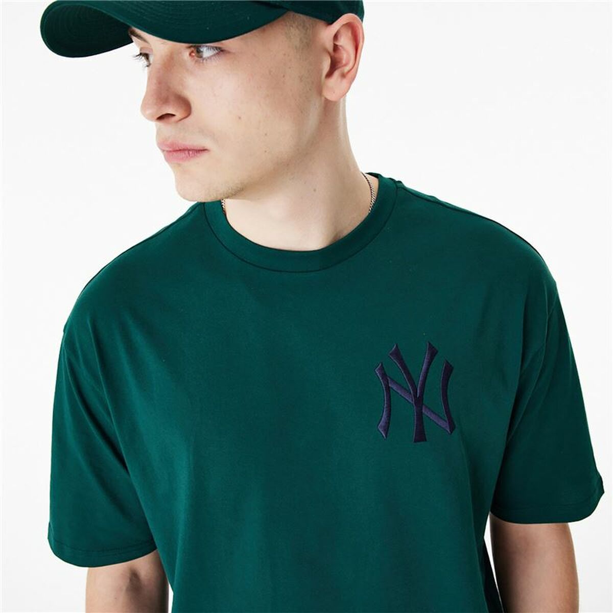 New York Yankees Men's New Era League Essentials Short Sleeve T-Shirt Dark Green-5