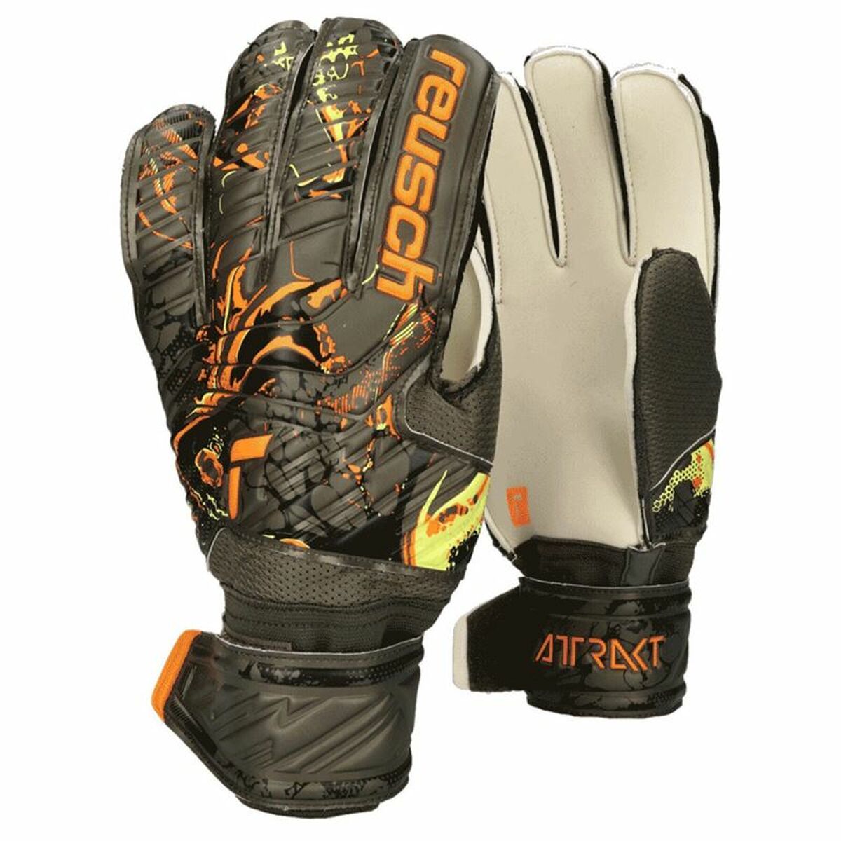 Перчатки вратаря Reusch Attrakt Solid Темно-серый взрослых-5