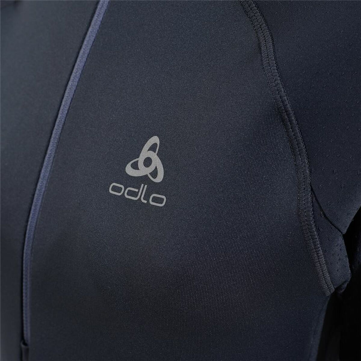 Футболка с длинным рукавом унисекс Odlo 1/2 Zip Zeroweight Чёрный-3