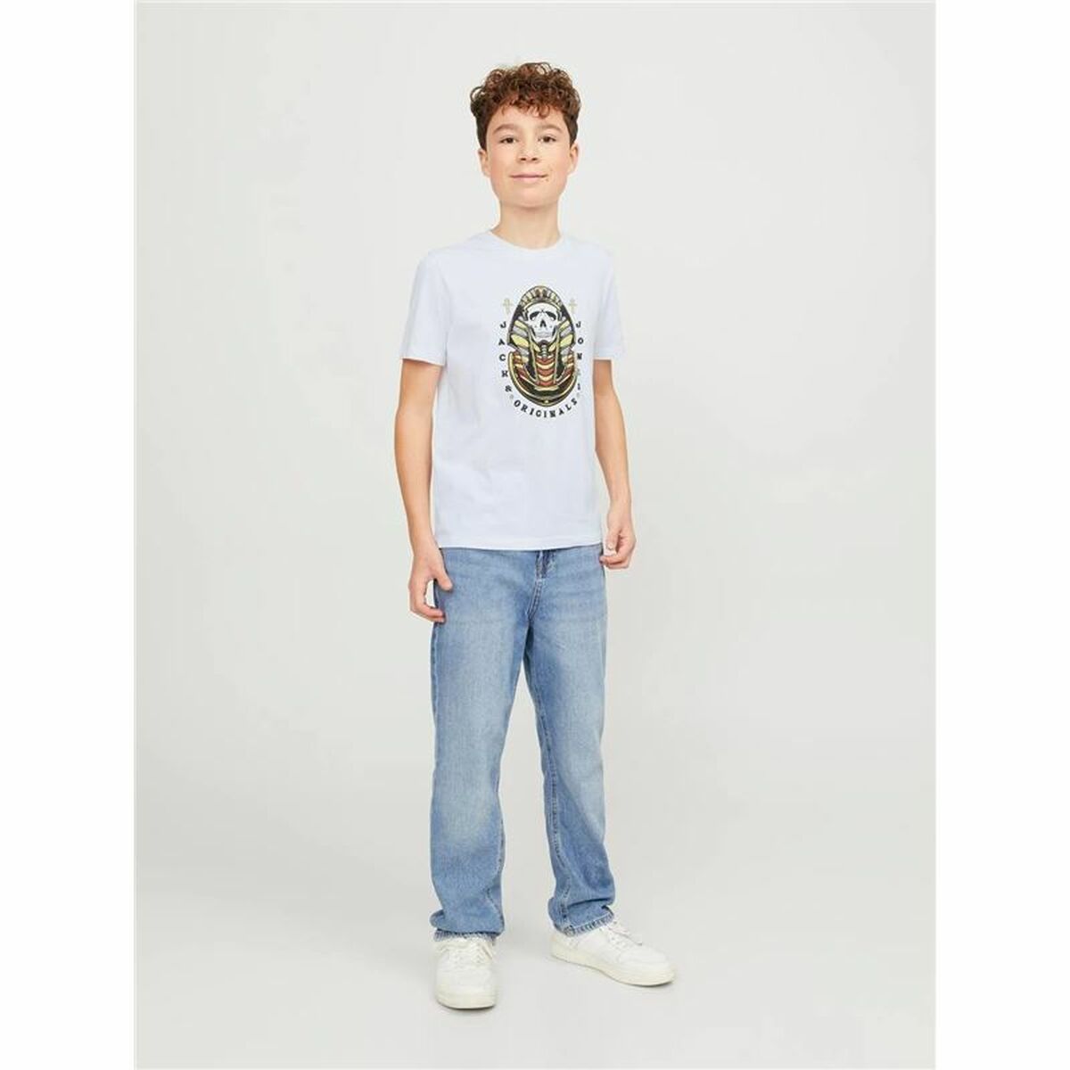 Jack&Jones Jorheavens White的儿童短袖衬衫-5