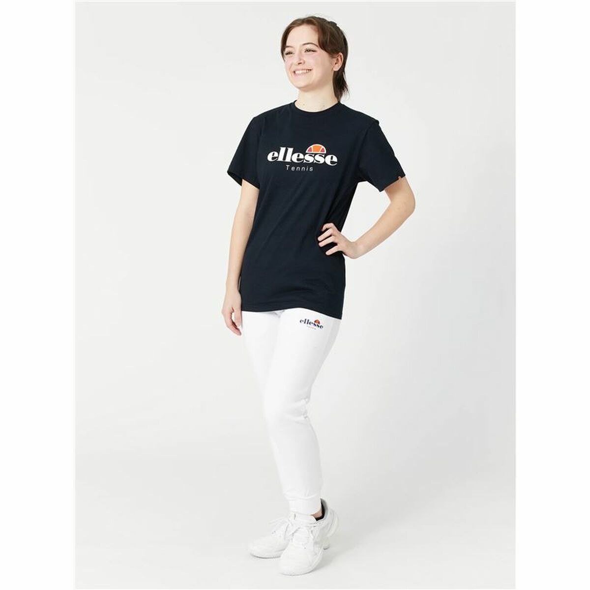 短袖女子Ellesse Colpo Black T恤-4