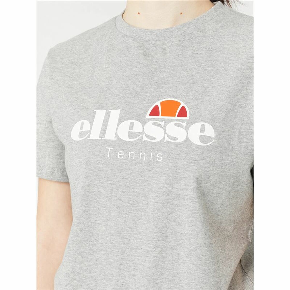 短袖女子Ellesse Colpo灰色T恤-4