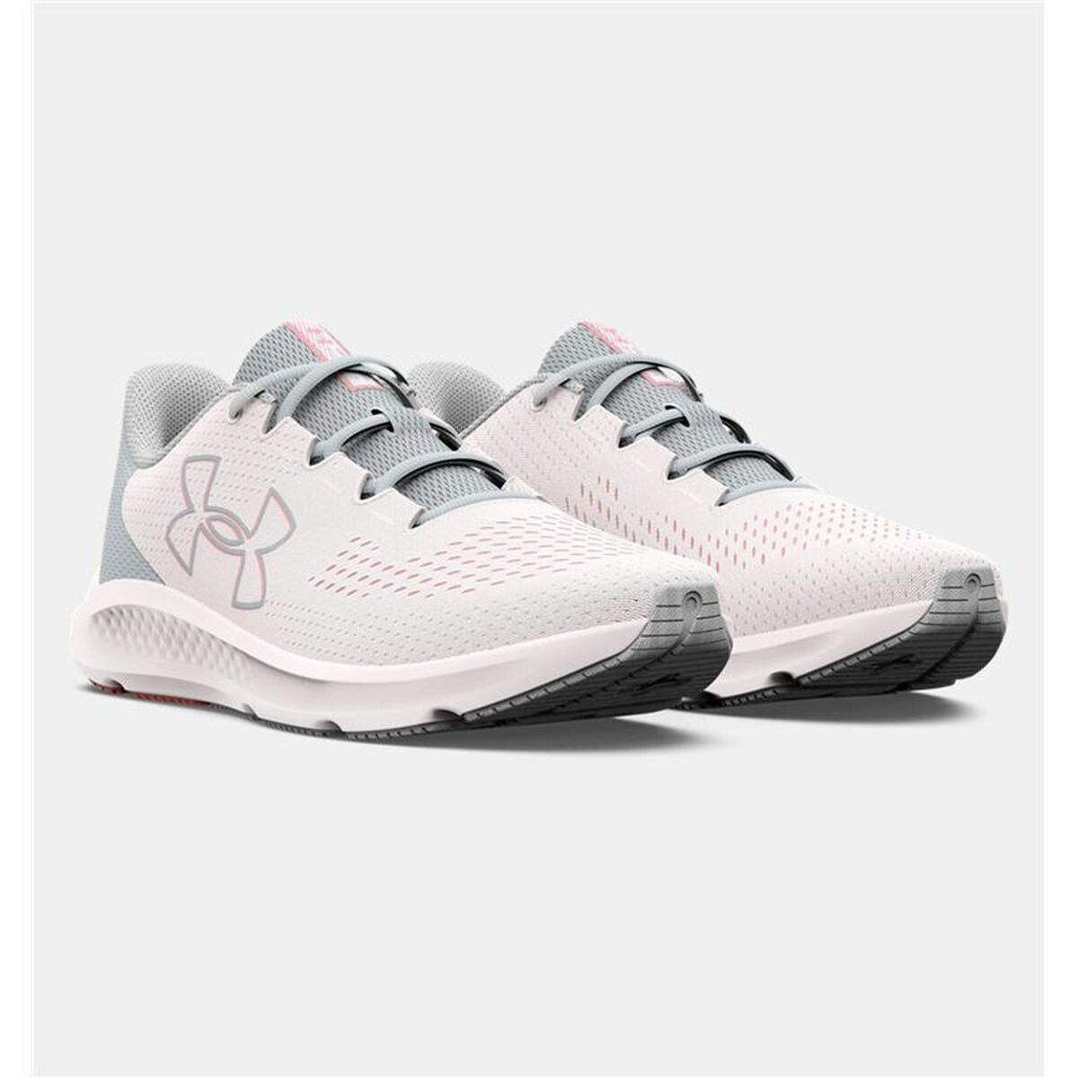 Under Armour Charged Adult Running Sneakers White Gray-5