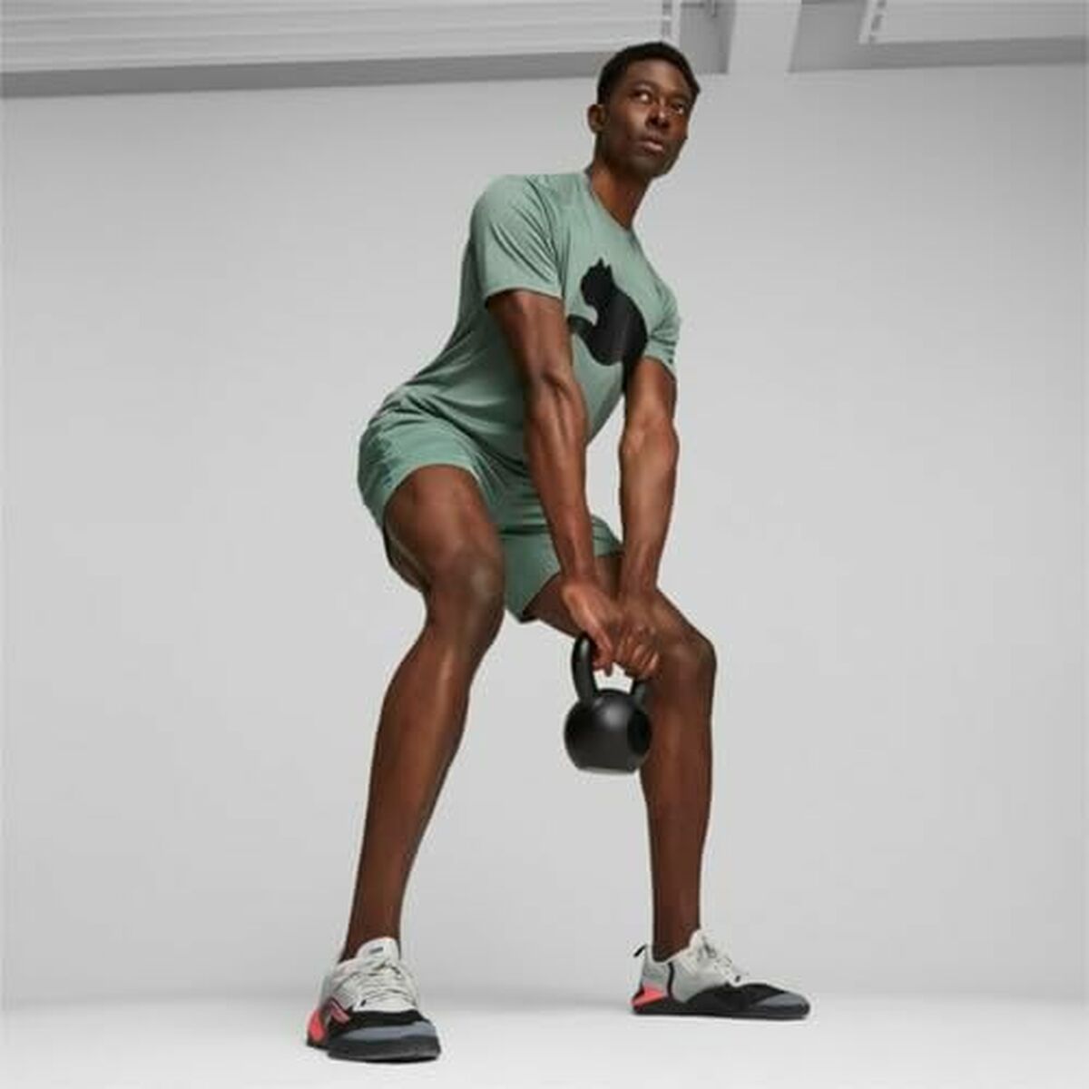 Men's Puma Short Sleeve T-Shirt 523863 44 Green (M)-5