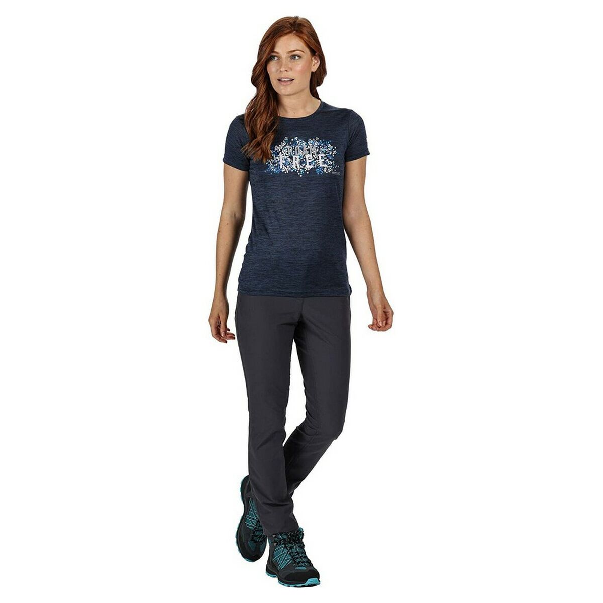 短袖女子Regatta Fingal V 40深灰色-3