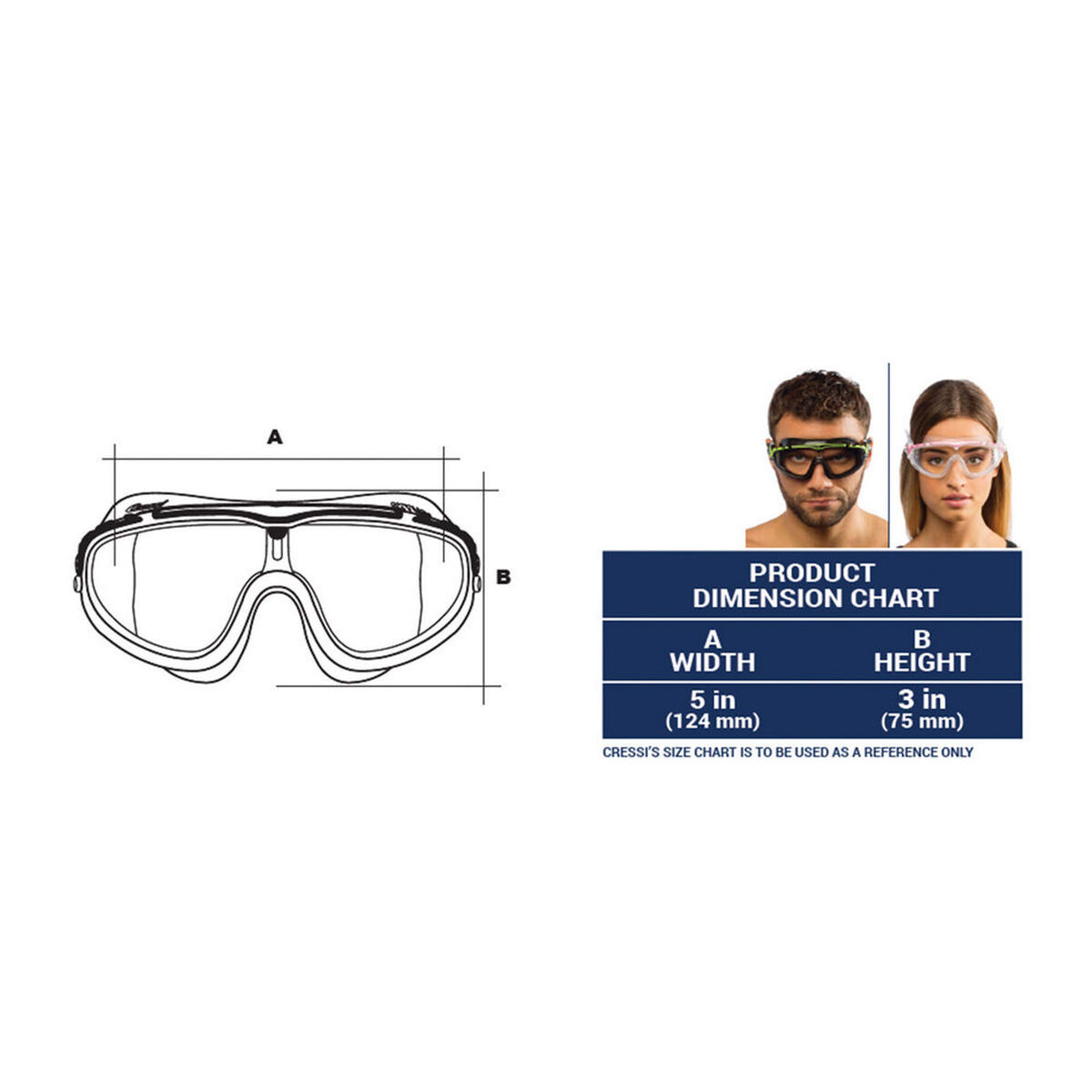 Adult Swimming Goggles Cressi-Sub Skylight Black Adults-5