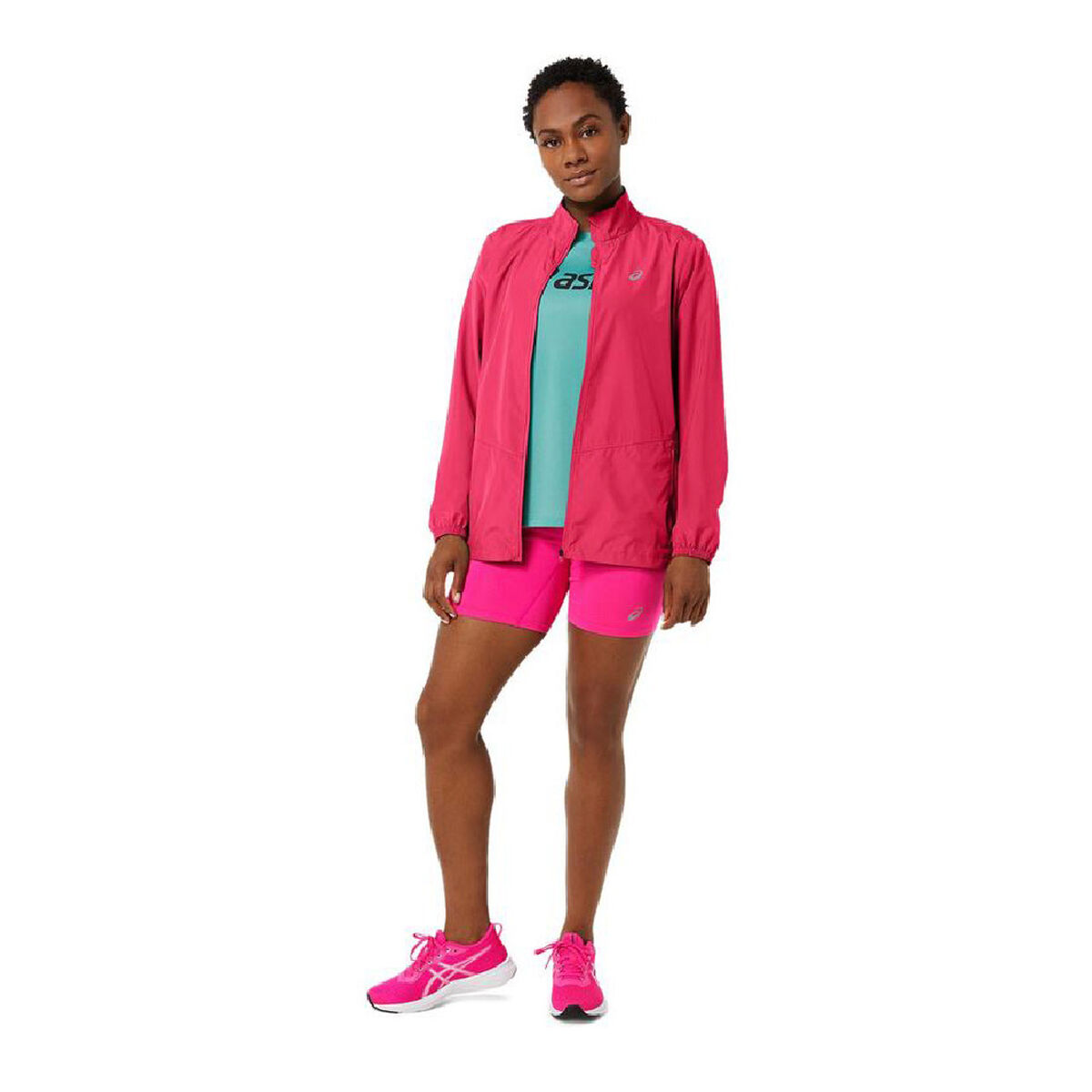 Fuchsia Women's Asics Core Waterproof Jacket-7