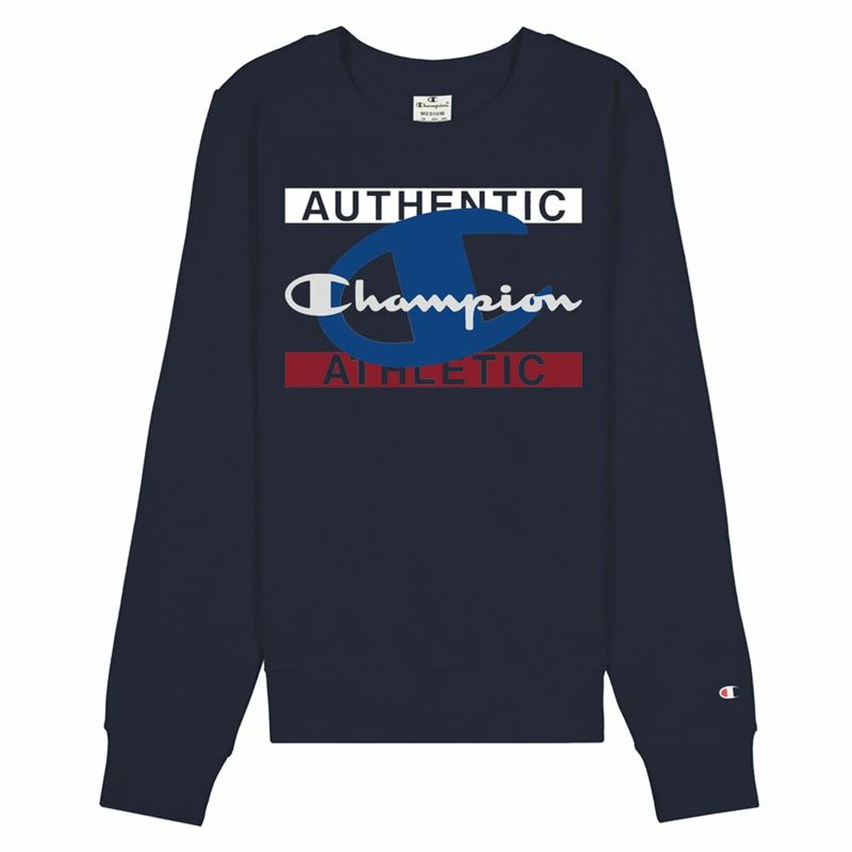 Men's Champion Authentic Athletic Hooded Sweatshirt Navy-2