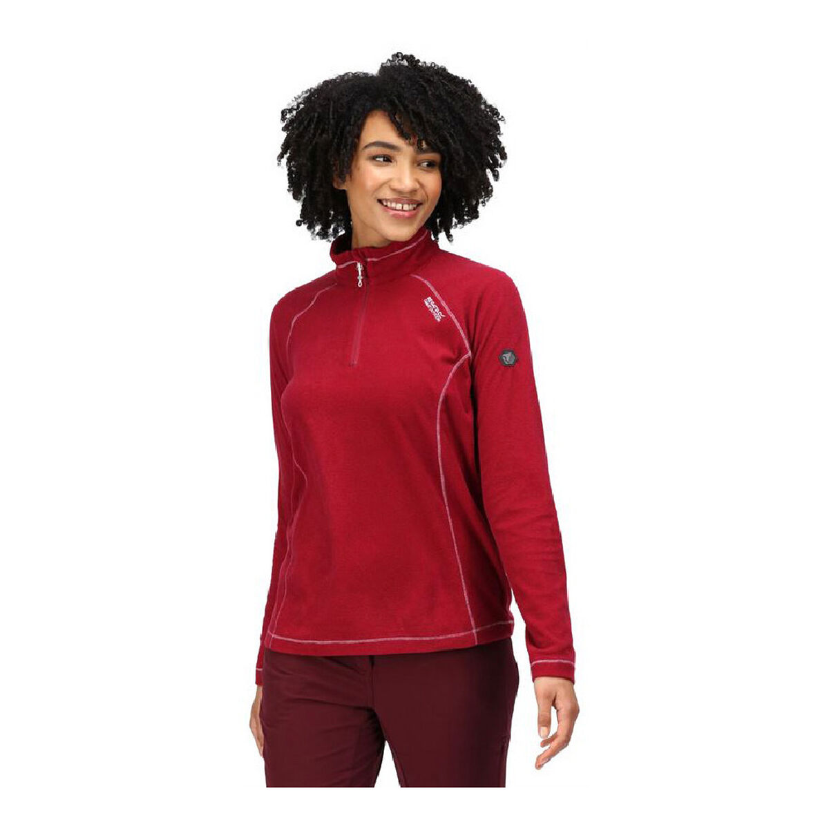 Regatta Montes Lightweight Half-Zip Fleece Lining Red-5
