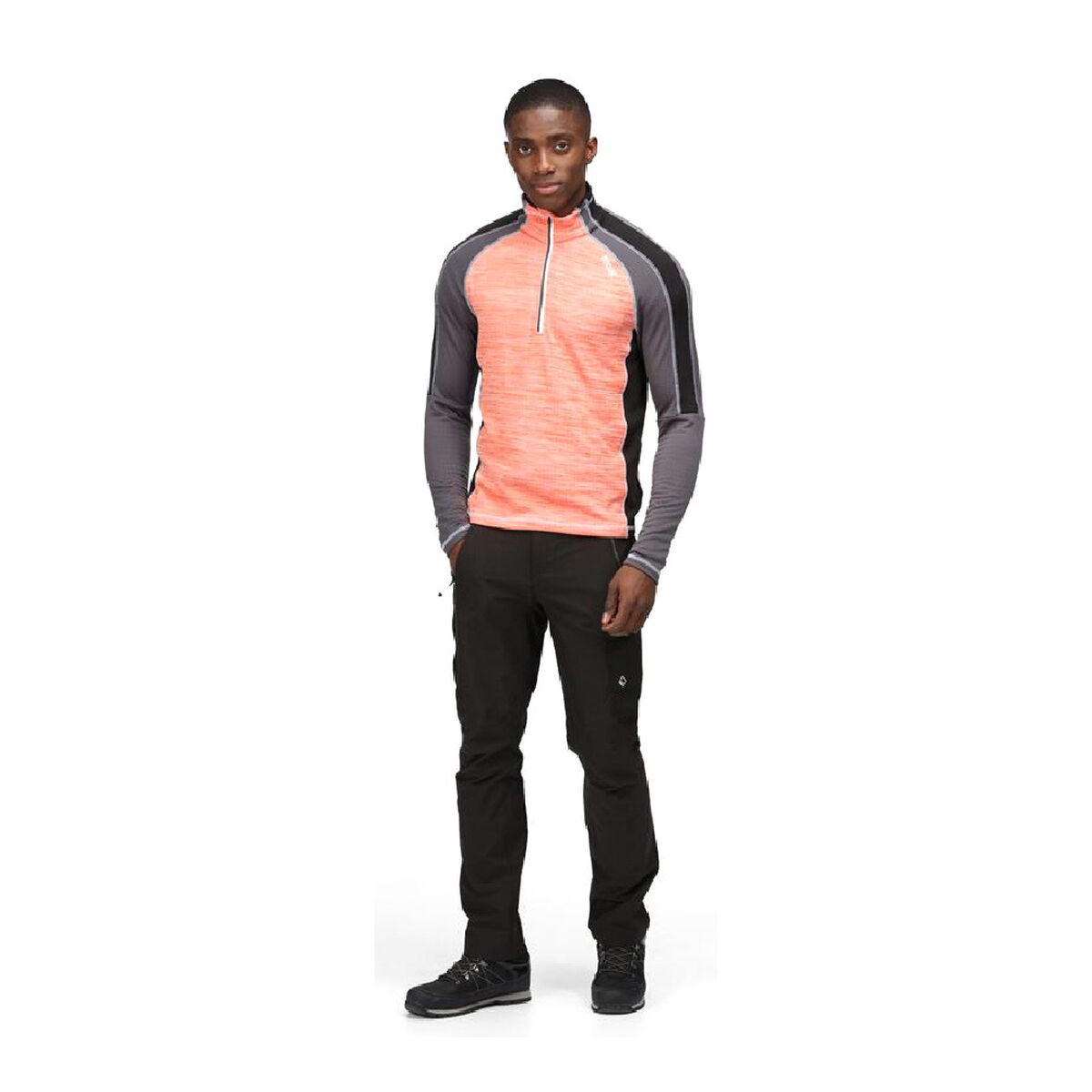 Regatta Hepley Lightweight Half-Zip Fleece Lining Salmon-2