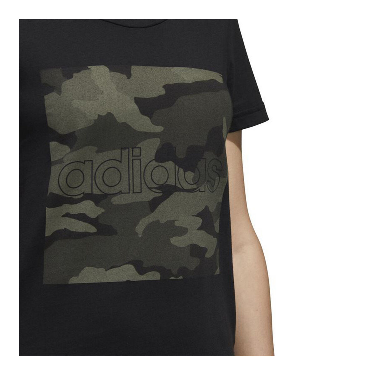Футболка с коротким рукавом женская Adidas  Boxed Como Graphic Чёрный-3