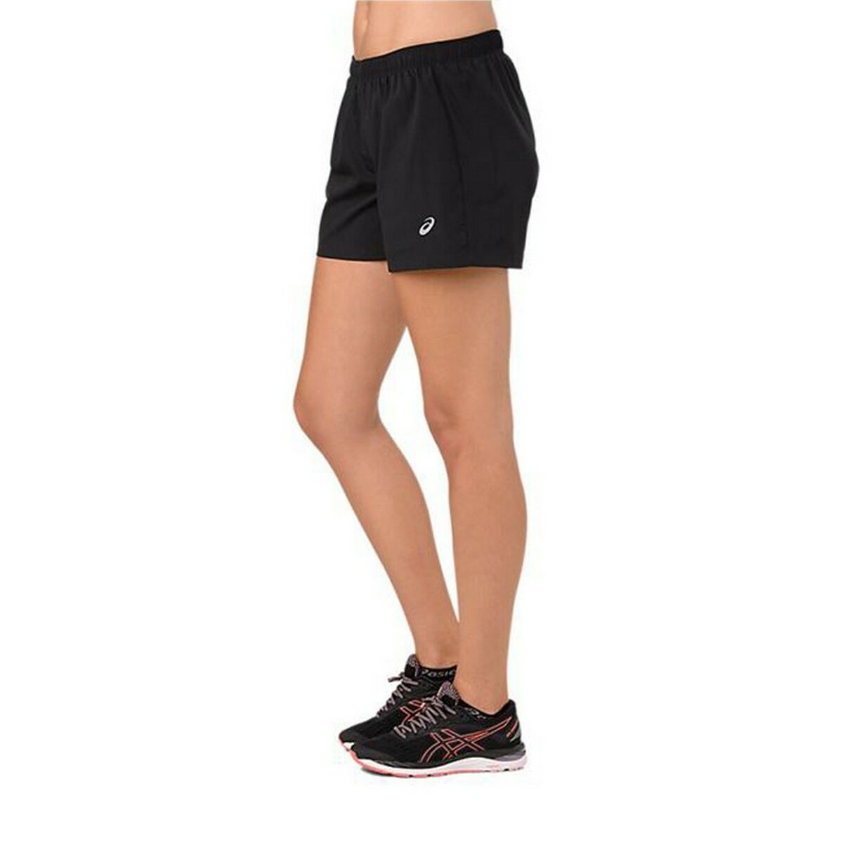 Women's Sports Shorts Asics Silver 4In Black-3