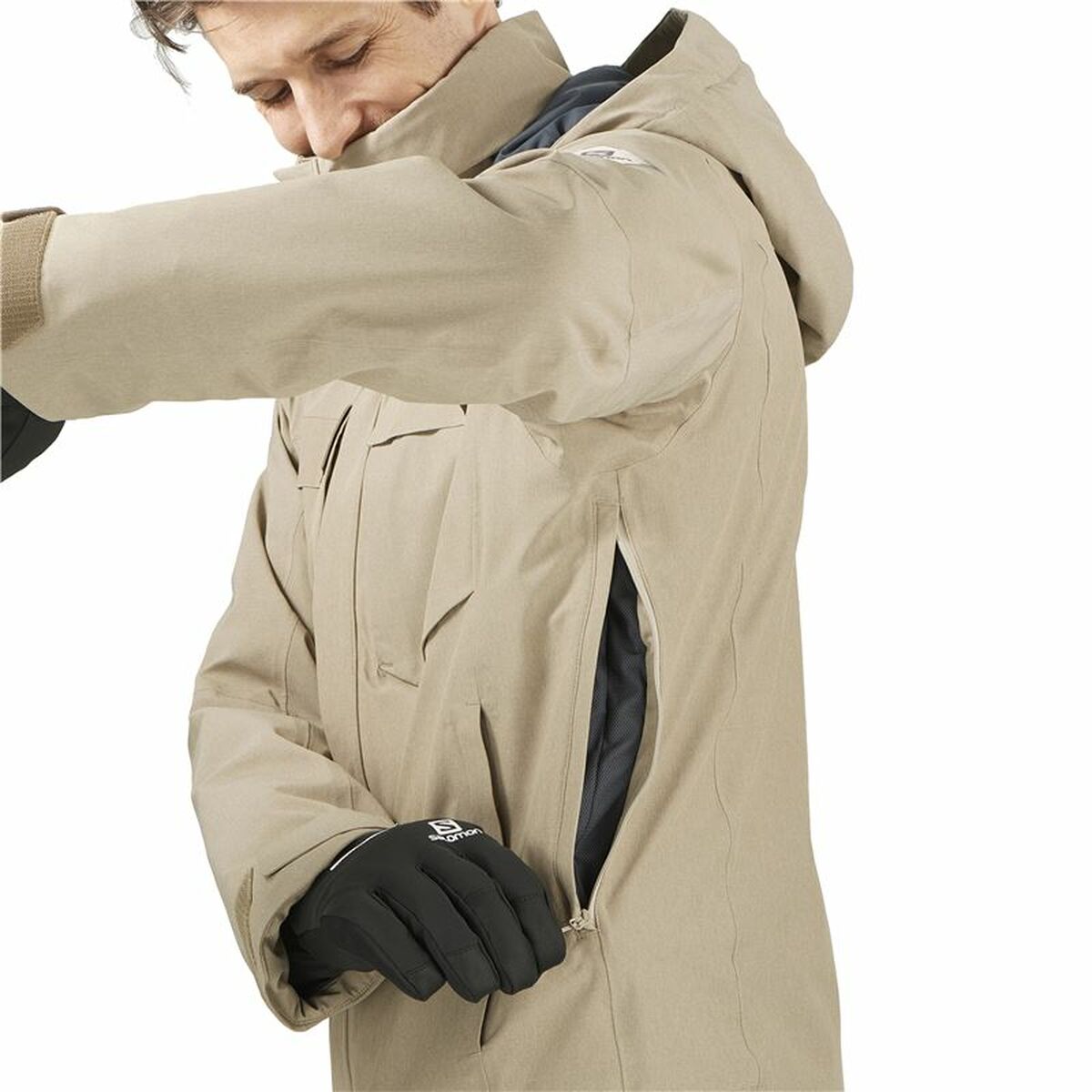 Salomon Stance Cargo Beige Men's Ski Jacket-2