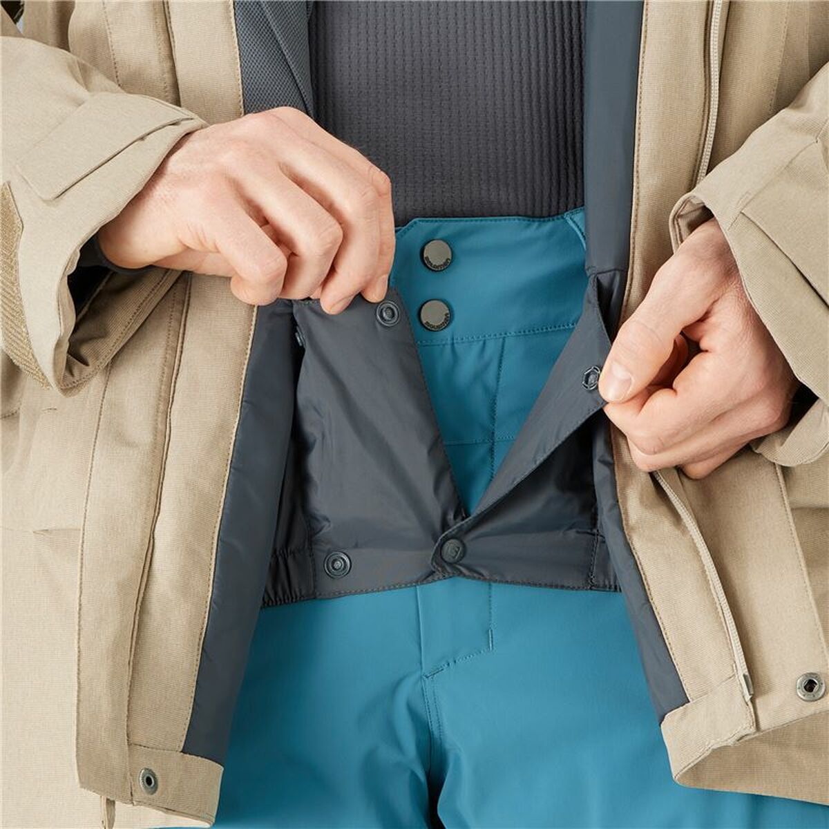 Salomon Stance Cargo Beige Men's Ski Jacket-4