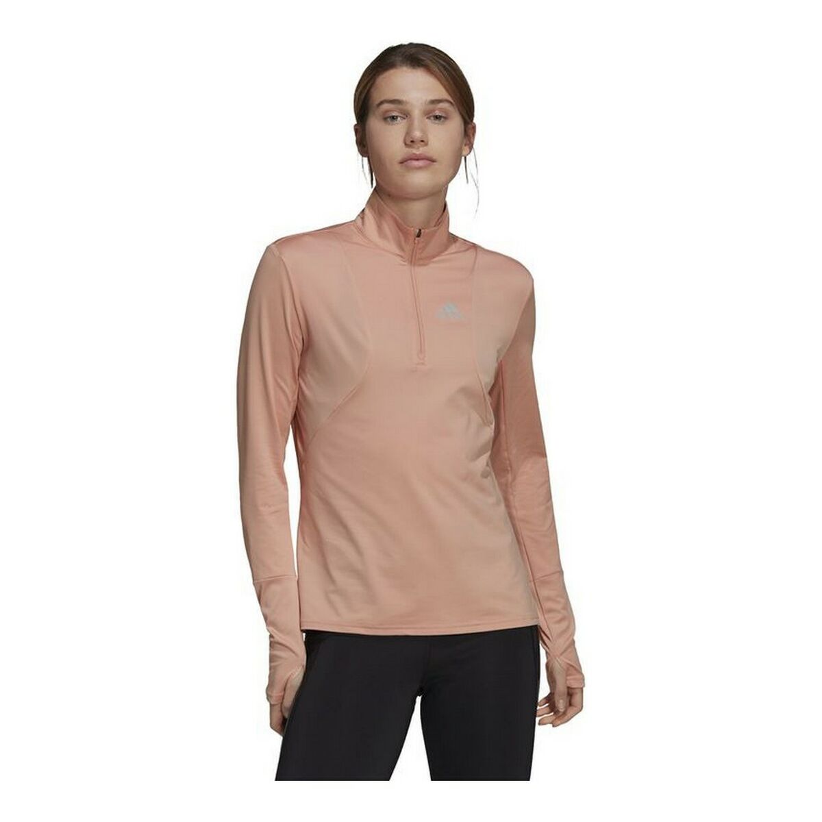 Women's Adidas Own The Run Long Sleeve T-Shirt Pink-2