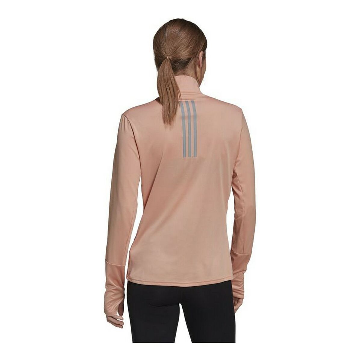 Women's Adidas Own The Run Long Sleeve T-Shirt Pink-3