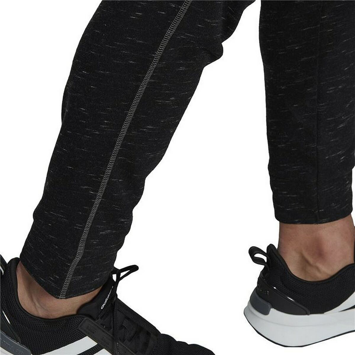 Adidas Essentials Mélange Black Men's Long Sweatpants-2