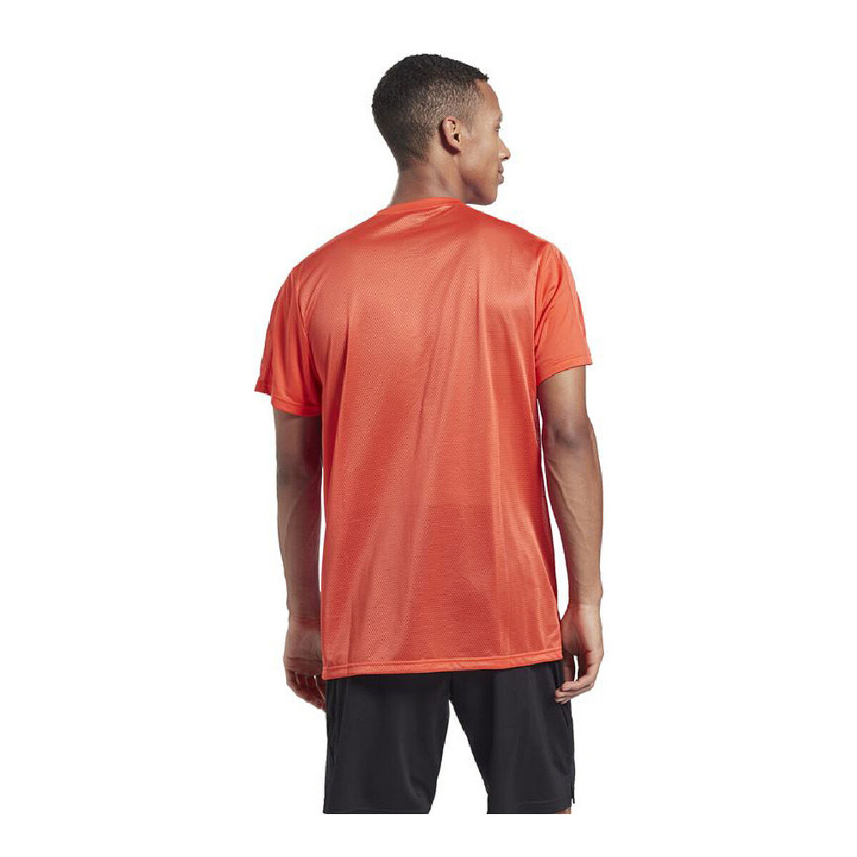 Men's Reebok Workout Ready Tech Orange Short Sleeve T-Shirt-5
