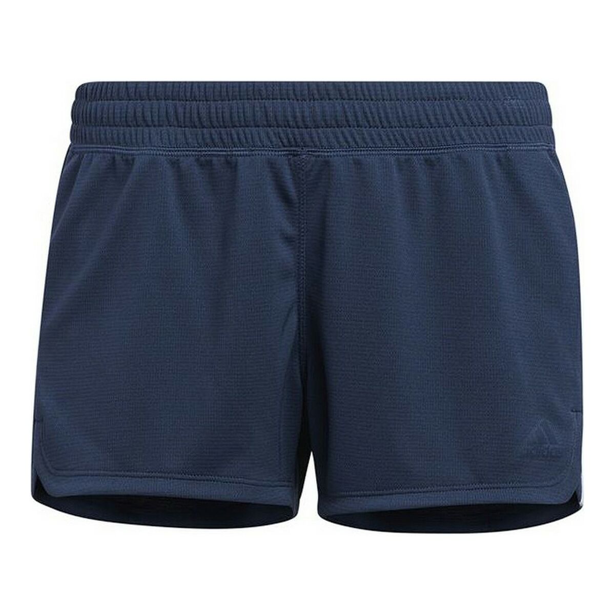 运动女性短裤Adidas Knit Pacer 3条纹深蓝色女人-2