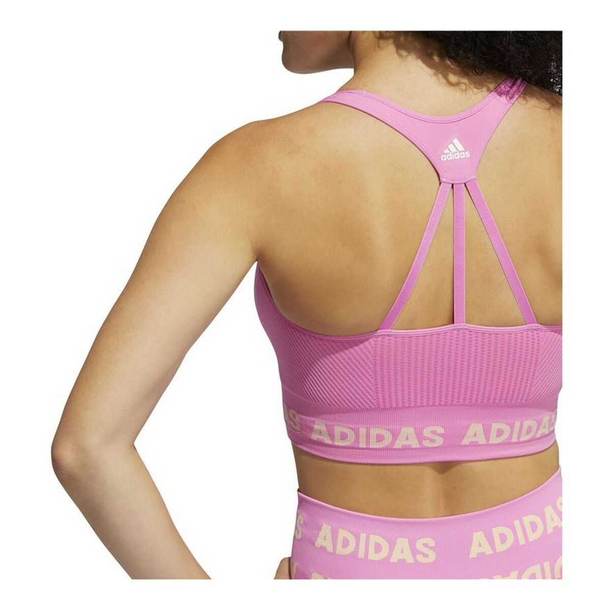 Женский спортивный топ Adidas Aeroknit Розовый-5