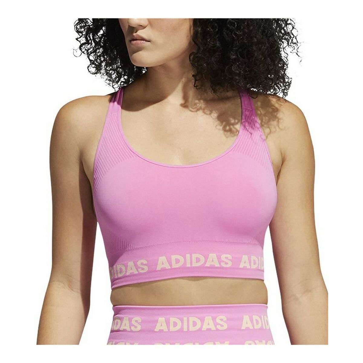 Женский спортивный топ Adidas Aeroknit Розовый-7