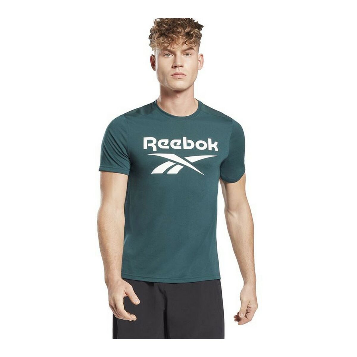 Футболка с коротким рукавом мужская Reebok Workout Ready Supremium Циановый-3