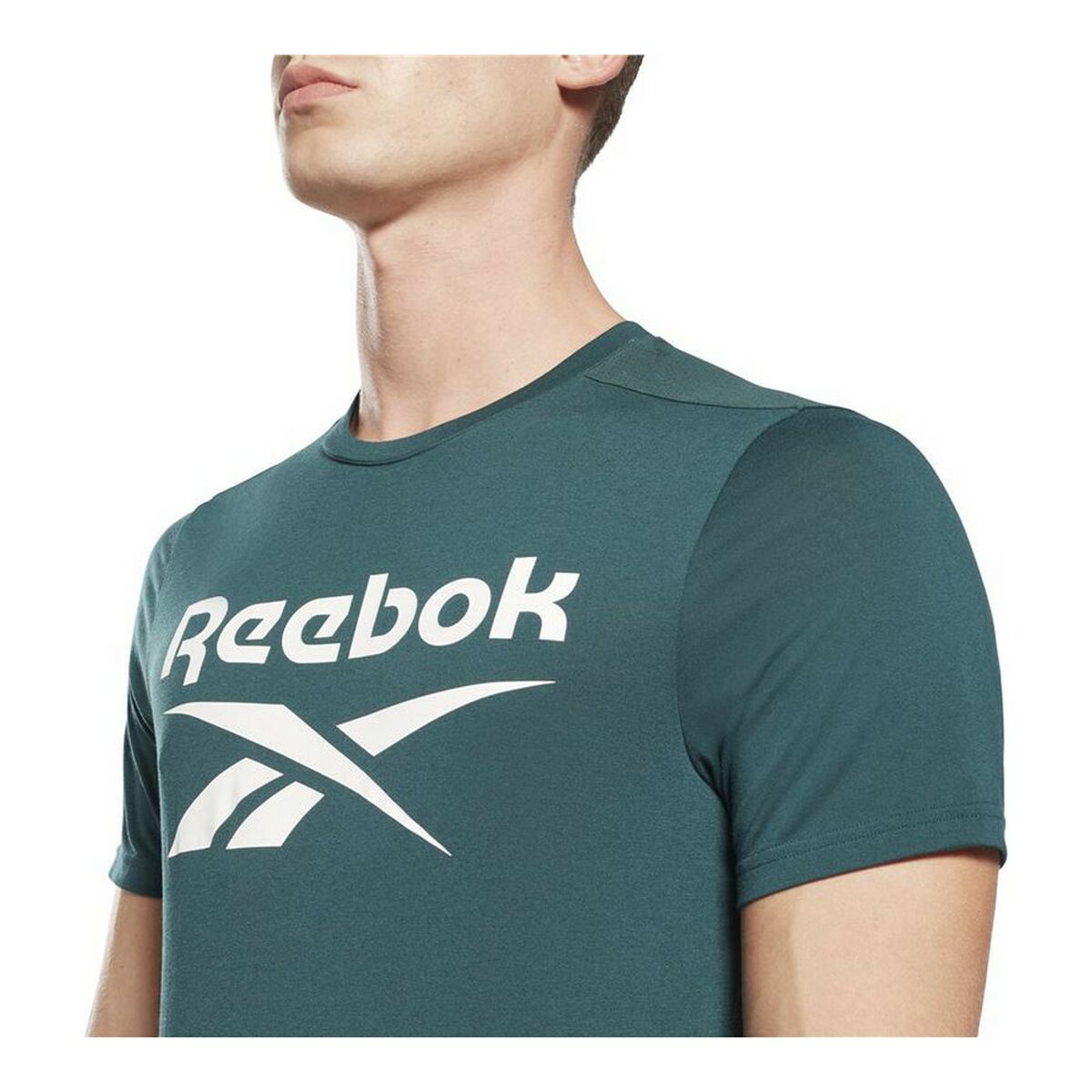 Футболка с коротким рукавом мужская Reebok Workout Ready Supremium Циановый-5