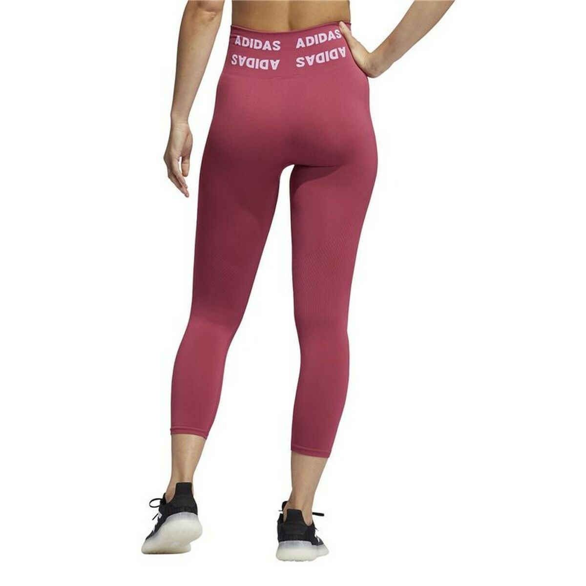Женские спортивные колготки Adidas Aeroknit High-Rise Красный-5