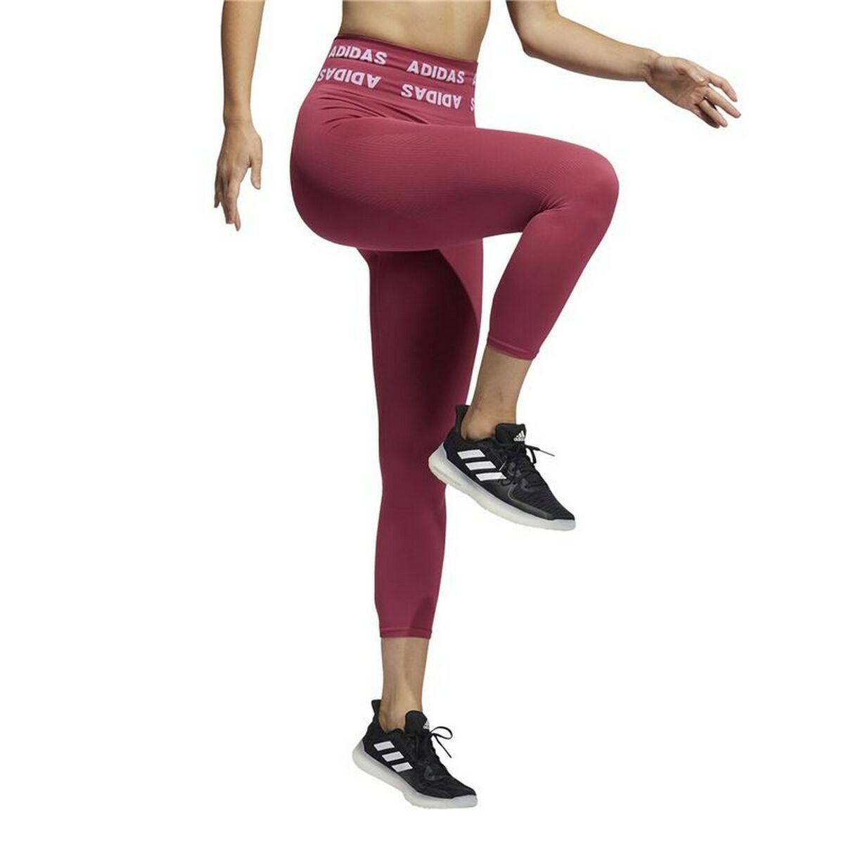 Женские спортивные колготки Adidas Aeroknit High-Rise Красный-7
