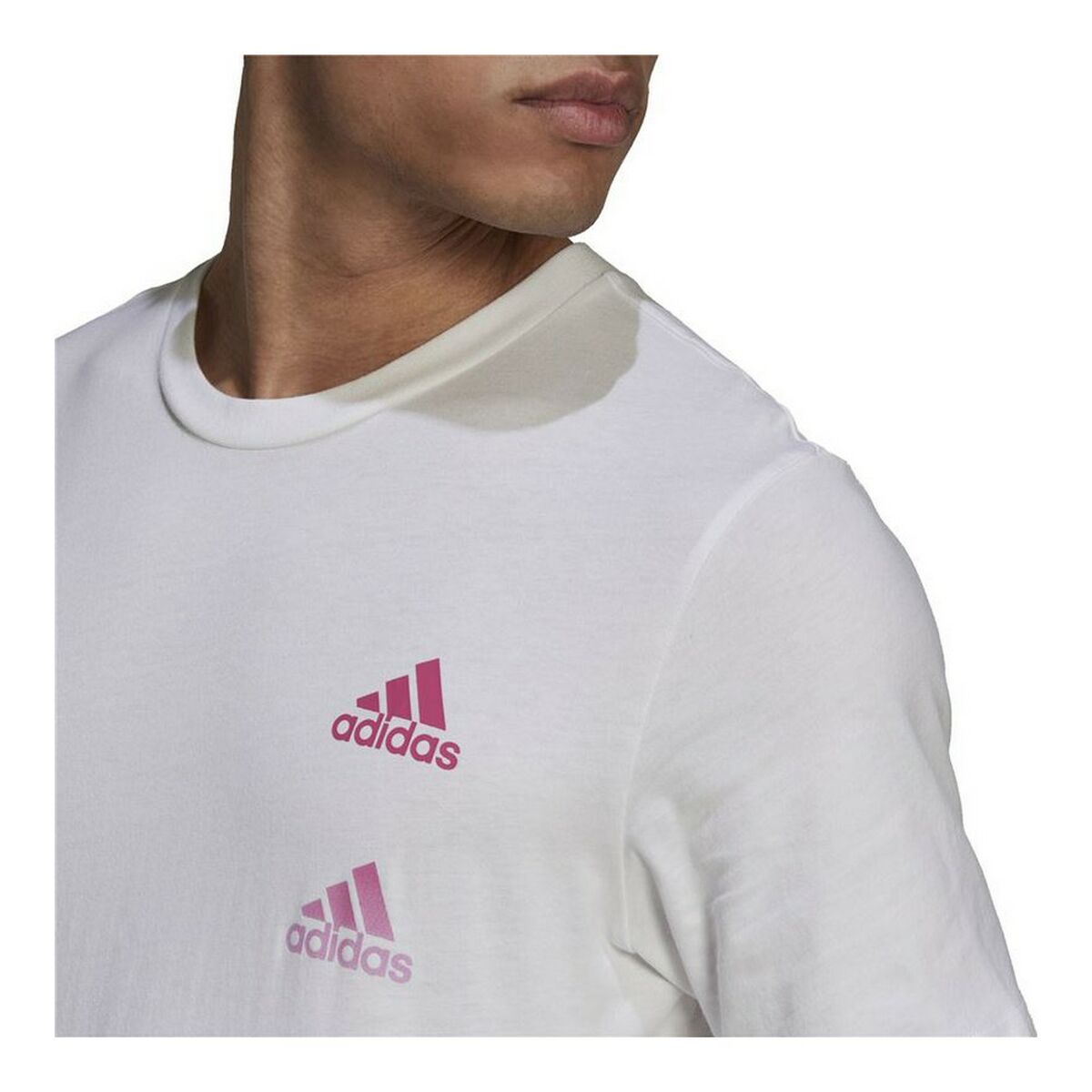 短袖球衣男子Adidas Essentials Gradient白色-3