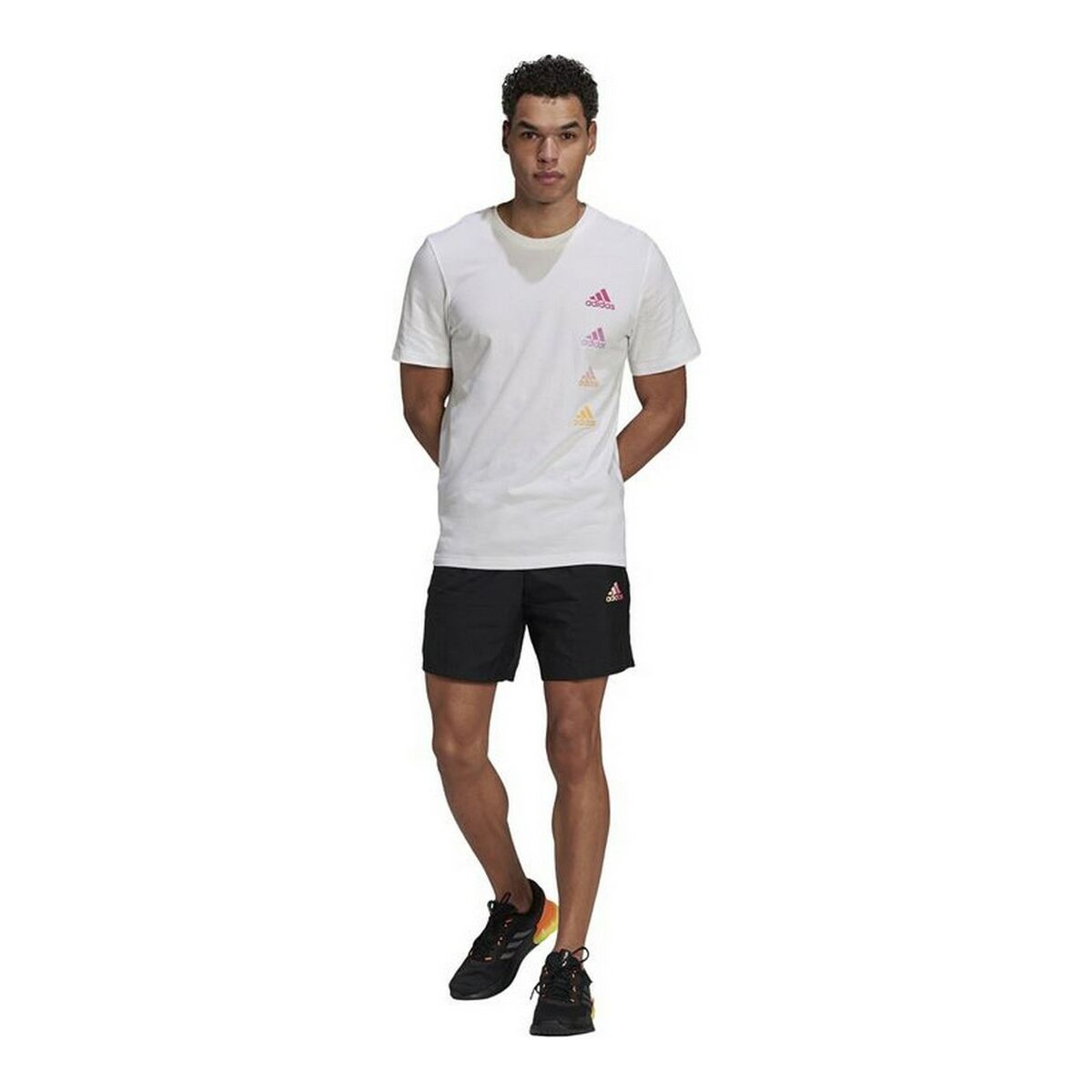 短袖球衣男子Adidas Essentials Gradient白色-4