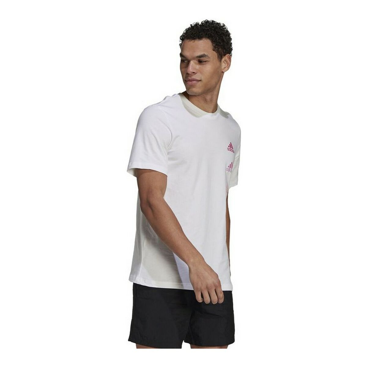 短袖球衣男子Adidas Essentials Gradient白色-5