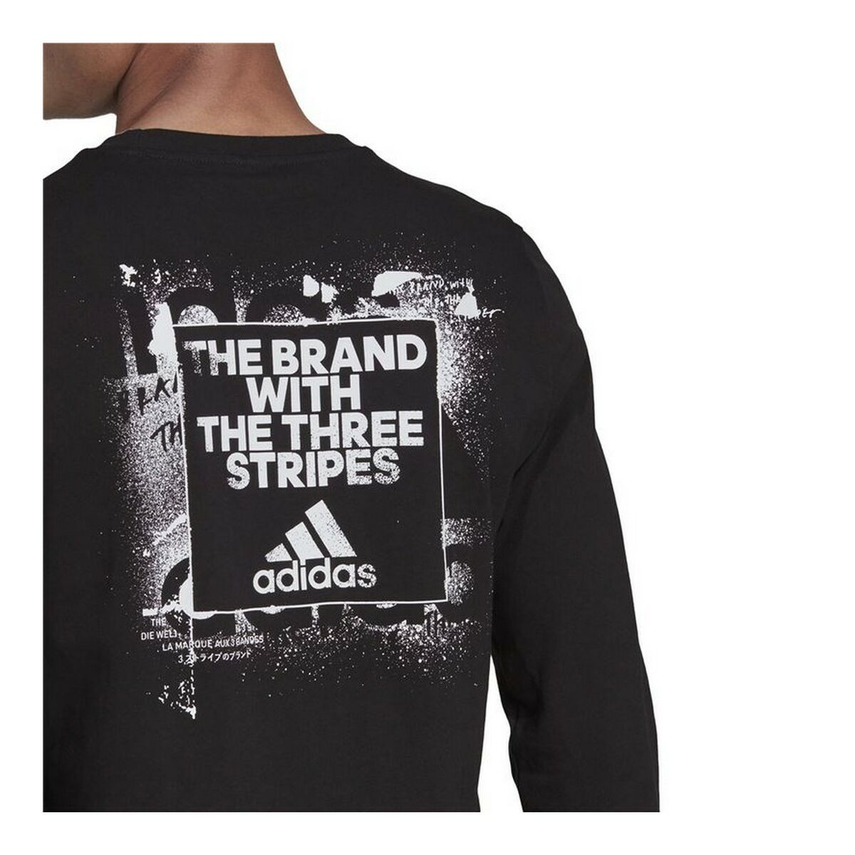 Long Sleeve Men's Adidas Spray Graphic Black-2