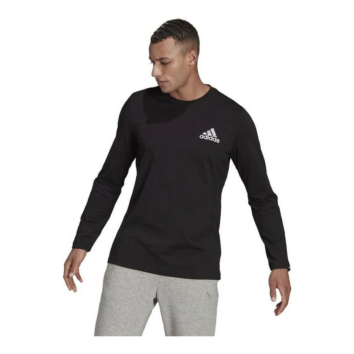 Long Sleeve Men's Adidas Spray Graphic Black-6