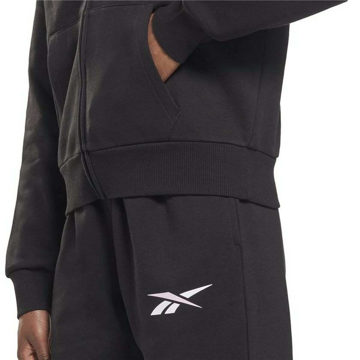 Женская спортивная куртка Reebok Training Essentials Vector Full-Zip Чёрный-3