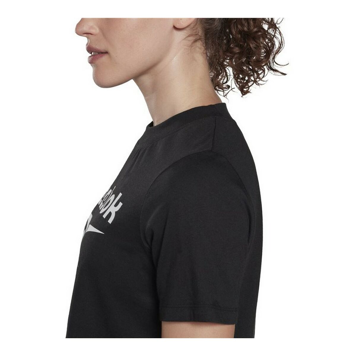 短袖女子Reebok Cropped Identity Black T恤-3