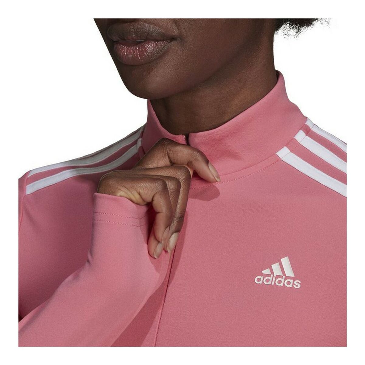 Women's Adidas 3/4 Hyperglam W Long Sleeve T-Shirt Pink-3