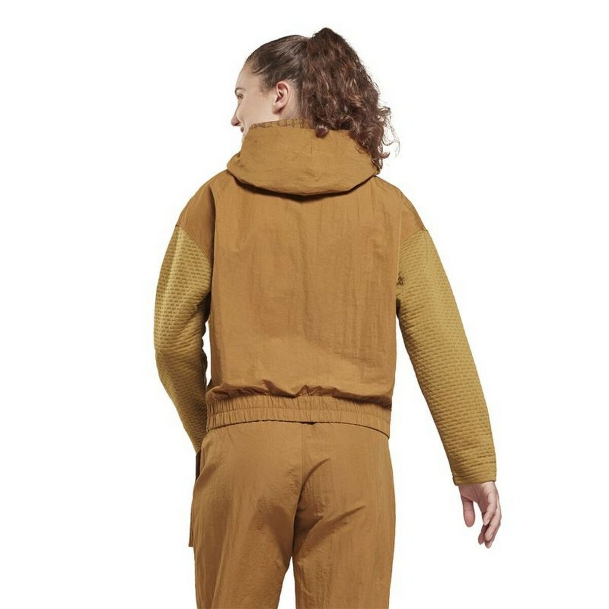 Hoodie Women's Reebok Thermowarm + Graphene W Brown-4